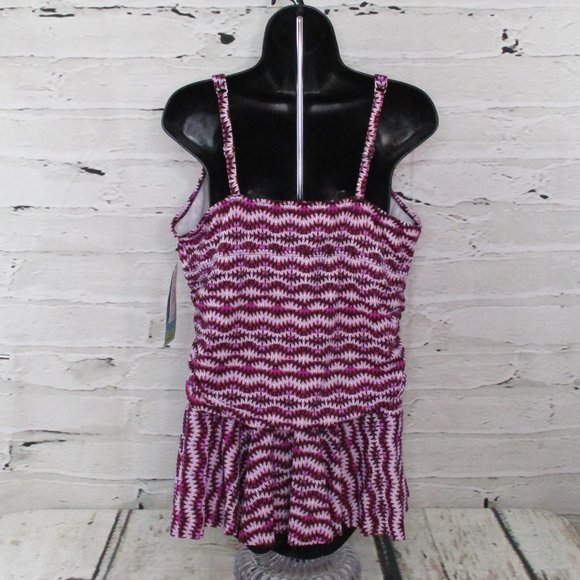 Swim Solutions Plus One Piece Swim Dress - Picture 4 of 8